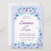 Romantische Aquarellfarben Lila Einladung (Vorderseite)