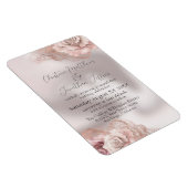 Romantische Aquarellfarben-Rose auf Perle Magnet (Rechte Seite)