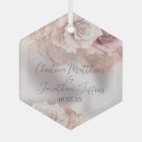 Romantische Aquarellfarben-Rose auf Perlenhochzeit