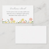 Romantische Aquarellfarbenflorenkarte Begleitkarte (Vorne/Hinten)