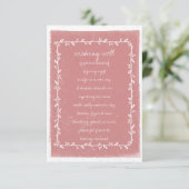 Romantische Aquarellgrenzenwünschkarte Begleitkarte (Stehend Vorderseite)