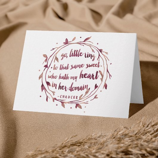 Romantische Aquarellkarte Verlobung Karte