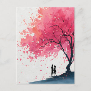 Romantische Aquarellmalerei Feiertagspostkarte