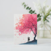 Romantische Aquarellmalerei Postkarte (Stehend Vorderseite)