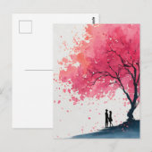 Romantische Aquarellmalerei Postkarte (Vorne/Hinten)