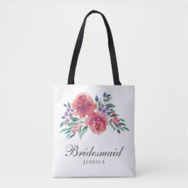 Romantische Aquarellmönche Tasche