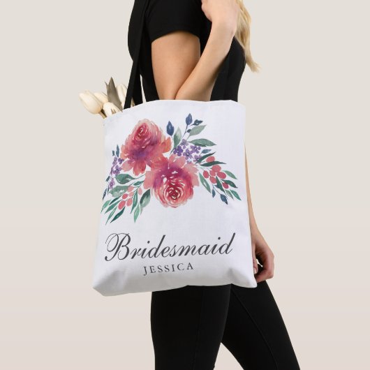 Romantische Aquarellmönche Tasche (Von Nahem)