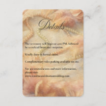 Romantische Aquarellpearls Feathers Wedding