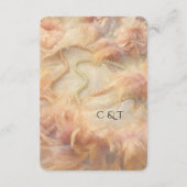 Romantische Aquarellpearls Feathers Wedding Begleitkarte (Rückseite)