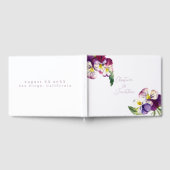 Romantische Aquarellviolen Gästebuch (Voll)