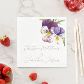 Romantische Aquarellviolen Serviette (Beispiel)