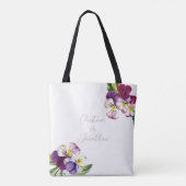 Romantische Aquarellviolen Tasche (Rückseite)