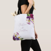 Romantische Aquarellviolen Tasche (Von Nahem)