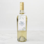 Romantische Aquarellwein Blume Hochzeit Brauch Flaschenanhänger (Auf Flasche)