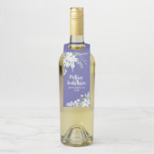 Romantische Aquarellwein Blume Hochzeit Brauch Flaschenanhänger (Auf Flasche)