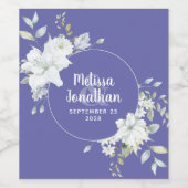 Romantische Aquarellwein Blume Hochzeit Brauch Weinetikett (Einzelnes Label)