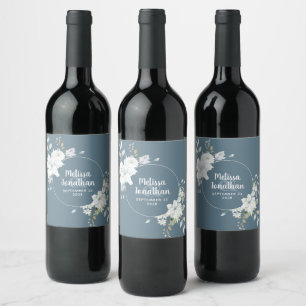 Romantische Aquarellwein Blume Hochzeit Brauch Weinetikett