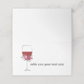 Romantische Aquarellweine, Rotwein, Blume Platzkarte (Außenseite Aufgefaltet)