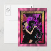 Romantische Art-Déco-Tänzer Postkarte (Vorne/Hinten)