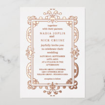 romantische Art Nouveau-Hochzeit Roségold