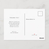 Romantische atemberaubende Hochzeitsgarantie Postkarte (Rückseite)