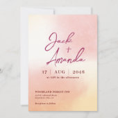 Romantische atemberaubende Wasserfarbenhochzeit Ei Einladung (Vorderseite)