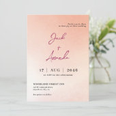 Romantische atemberaubende Wasserfarbenhochzeit Ei Einladung (Stehend Vorderseite)