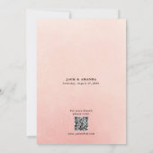 Romantische atemberaubende Wasserfarbenhochzeit Ei Einladung (Rückseite)