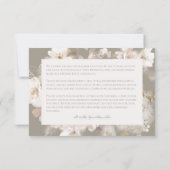 Romantische ätherische neutrale Beige-Blumenhochze Dankeskarte (Rückseite)