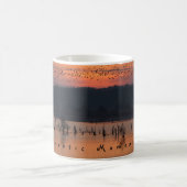 Romantische Augenblicke Vögel bei Sonnenaufgang Fo Kaffeetasse (Mittel)