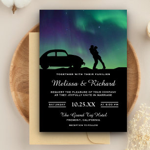 Romantische Aurora-Galaxie-Hochzeitseinladung für  Einladung