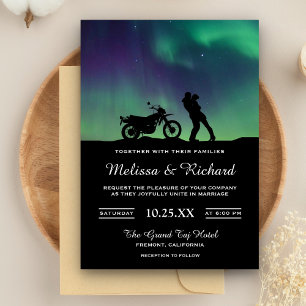 Romantische Aurora-Galaxie-Hochzeitseinladung für  Einladung
