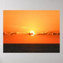 Romantische Aussicht, schöner Sonnenuntergang im P