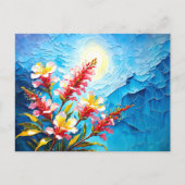 Romantische australische Myrtle-Blume Impressionis Postkarte (Vorderseite)