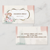 Romantische Bäckerei ,Aquarellmischer Blume Visitenkarte (Vorne/Hinten)