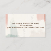 Romantische Bäckerei ,Aquarellmischer Blume Visitenkarte (Rückseite)