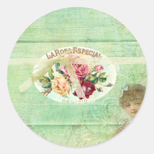 Romantische Badeaufkleber Runder Aufkleber (Vorderseite)