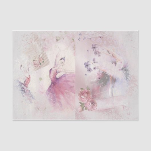 Romantische Ballerina Design Serie 3 Seidenpapier (Vorderseite)
