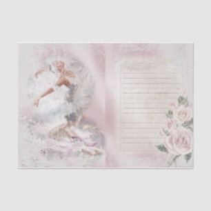 Romantische Ballerina Design Serie 5 Seidenpapier