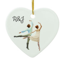 Romantische Balletttänzer - Ihre Initialen und Tex