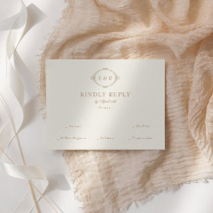 Romantische barocke verzierte Rahmenhochzeit RSVP Karte