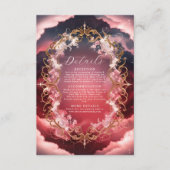 Romantische Barockthemenhochzeit Begleitkarte (Vorderseite)