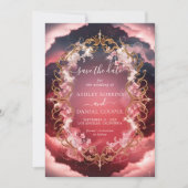 Romantische Barockthemenmystik Save the Date Einladung (Vorderseite)