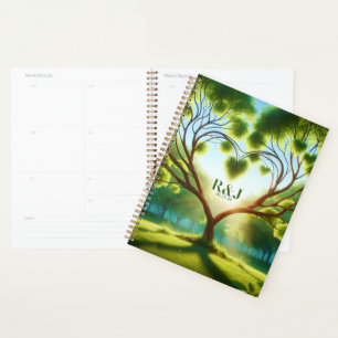 Romantische Baumcoupel Monogram Planer