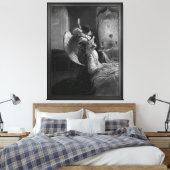 Romantische Begegnung von Mihaly von Zichy Leinwanddruck (Insitu (Schlafzimmer))