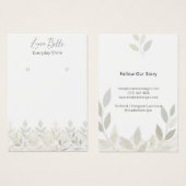 Romantische Beige Foliage Lace Illustrationskarte (Vorne & Hinten)