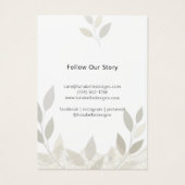 Romantische Beige Foliage Lace Illustrationskarte (Rückseite)