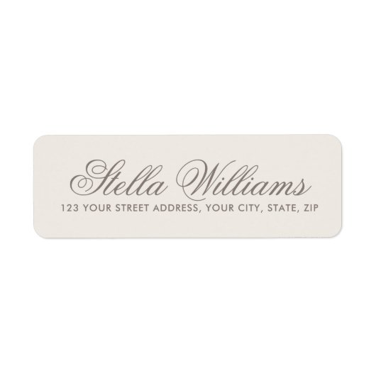 Romantische beige hellbraune Kalligraphieschrift (Vorne)