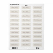 Romantische beige hellbraune Kalligraphieschrift (Vorne)