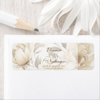 Romantische Beige Peonies Vintage Hochzeit im Herb